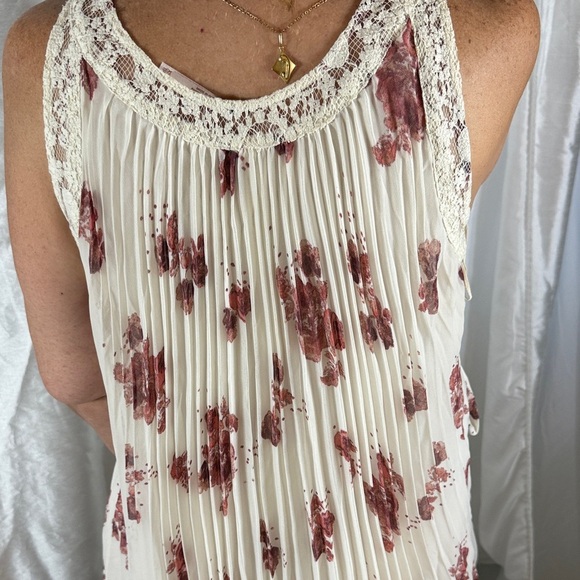 Free People Cream and Pink Floral Mini Dress - Picture 8 of 9